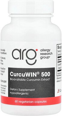 Allergy Research Group, CurcuWIN® 500, 60 pflanzliche Kapseln (500 mg pro Kapsel)
