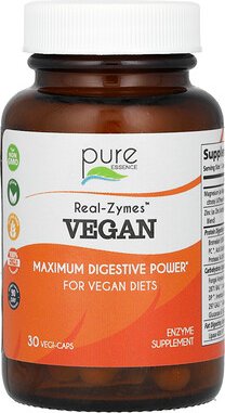 Pure Essence, Real-Zymes, vegan, 30 pflanzliche Kapseln