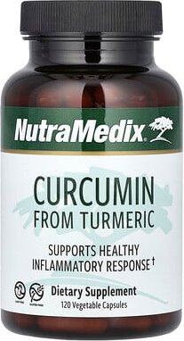 Thumbnail - NutraMedix, Curcumin From Turmeric, Kurkumin aus Kurkuma, 120 pflanzliche Kapseln (250 mg pro Kapsel)