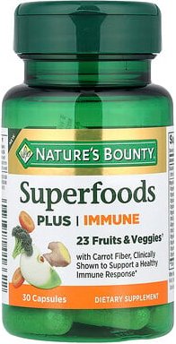 Nature's Bounty, Superfoods Plus Immune, Superfoods plus Immunsystem, 30 Kapseln