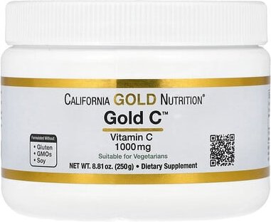 California Gold Nutrition, Gold C Powder, Vitamin-C-Pulver, 1.000 mg, 250 g (8,81 oz.)