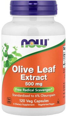 NOW Foods, Olivenblätterextrakt, 500 mg, 120 Veg-Kapseln