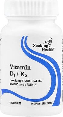 Seeking Health, Vitamin D3 + K2, 60 Kapseln