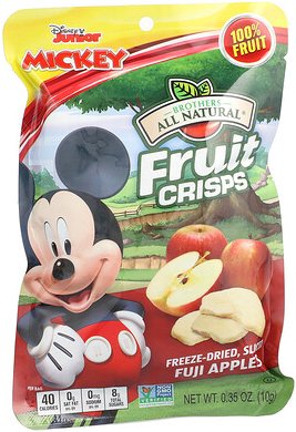 Brothers-All-Natural, Fruit Crisps, Fuji Apple, Disney Junior, 10 g (0,35 oz.)