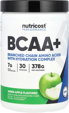Thumbnail - Nutricost, Performance, BCAA+, Grüner Apfel, 378 g (13,5 oz.)