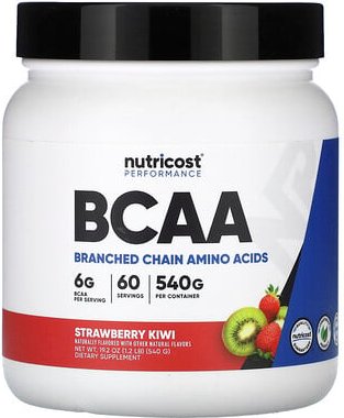 Thumbnail - Nutricost, Performance, BCAA, Erdbeer-Kiwi, 540 g (1.2 lb.)