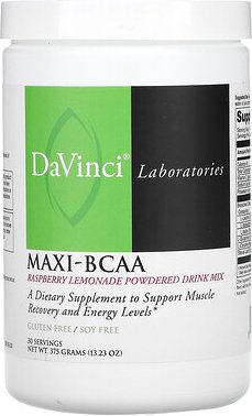 DaVinci Laboratories, Maxi-BCAA, Trinkpulvermischung, Himbeerlimonade, 375 g (13,23 oz.)