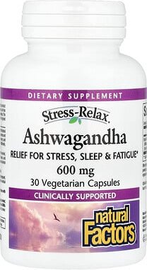 Natural Factors, Stress-Relax®, Ashwagandha, 600 mg, 30 pflanzliche Kapseln