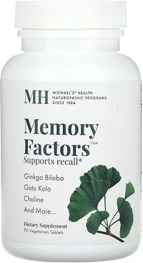 Michael's Health, Memory Factors, 90 pflanzliche Tabletten