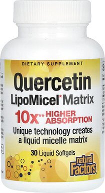 Natural Factors, Quercetin LipoMicel Matrix, 250 mg, 30 flüssige Weichkapseln