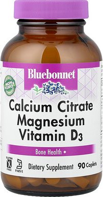 Bluebonnet Nutrition, Calciumcitrat Magnesium Vitamin D3, 90 Kapseln
