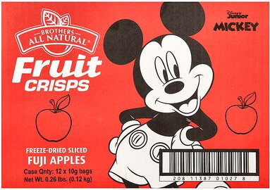 Brothers-All-Natural, Fruit Crisps, Fuji Apples, Fruchtchips, Disney Junior, 12 Tüten, je 10 g (0,32 oz.).