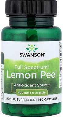 Thumbnail - Swanson, Full Spectrum® Lemon Peel, Zitronenschale, 400 mg, 60 Kapseln