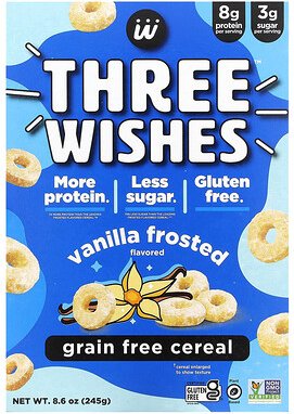 Three Wishes, Getreidefreies Müsli, Vanille gefrostet, 245 g (8,6 oz.)