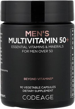 Codeage, Men's Multivitamin 50+, Multivitamin für Männer ab 50, 90 pflanzliche Kapseln