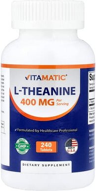 Vitamatic, L-Theanine, L-Theanin, 240 Tabletten, (200 mg pro Tablette)