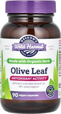 Oregon's Wild Harvest, Olive Leaf, Olivenblatt, 90 vegane Kapseln