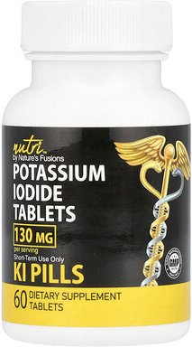 Nutri, Potassium Iodide Tablets, Kaliumiodidtabletten, 60 Tabletten (65 mg pro Tablette)