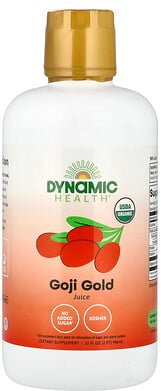 Thumbnail - Dynamic Health, Zertifiziertes Bio-Goji-Gold, 100% Saft, 946 ml (32 fl. oz.)