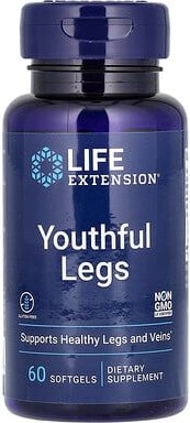 Life Extension, Youthful Legs, jugendliche Beine, 60 Weichkapseln (250 mg pro Weichkapsel)