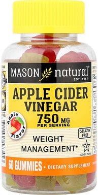 Mason Natural, Apfelessig-Fruchtgummis, Apfel, 60 Fruchtgummis