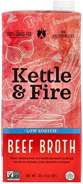Kettle & Fire, Rinderbrühe, natriumarm, 907 g (32 oz.)