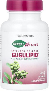 NaturesPlus, Herbal Actives, Gugulipid®, verlängerte Freisetzung, 1.000 mg, 30 Tabletten
