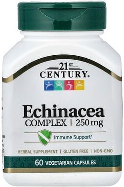 21st Century, Echinacea Complex, Echinacea-Komplex, 60 pflanzliche Kapseln (125 mg pro Kapsel)