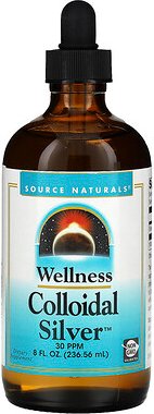 Source Naturals, Wellness, Colloidal Silver, kolloidales Silber, 30 PPM, 236,56 ml (8 fl. oz.)