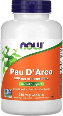 NOW Foods, Pau D'Arco, 500 mg, 250 pflanzliche Kapseln