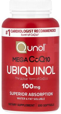 Thumbnail - Qunol, Mega CoQ10 Ubiquinol, CoQ10 Ubichinol mit überragender Aufnahme, 100 Weichkapseln