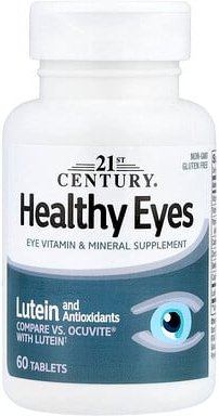 21st Century, Healthy Eyes, Lutein and Antioxidants, Lutein und Antioxidantien für gesunde Augen, 60 Tabletten