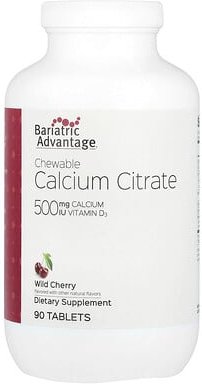 Bariatric Advantage, Chewable Calcium Citrate, Calciumcitrat-Kautablette, Wildkirsche, 90 Tabletten