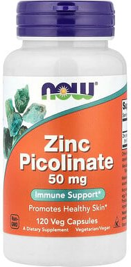NOW Foods, Zinc Picolinate, Zinkpicolinat, 50 mg, 120 pflanzliche Kapseln