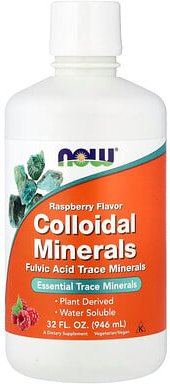 NOW Foods, Colloidal Minerals, kolloidale Mineralien, Himbeere, 946 ml (32 fl. oz.)