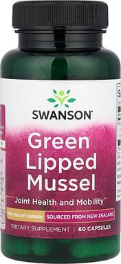 Swanson, Green Lipped Mussel, Grünschalmuschel, 500 mg, 60 Kapseln