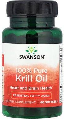 Swanson, 100% Pure Krill Oil, 100% reines Krillöl, 60 Weichkapseln