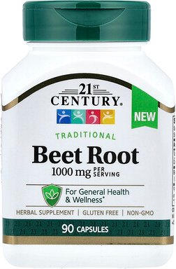 21st Century, Beet Root, Rote-Bete-Wurzel, 90 Kapseln (500 mg pro Kapsel)