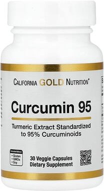 California Gold Nutrition, Curcumin 95, Kurkumin, 30 pflanzliche Kapseln (500 mg pro Kapsel)