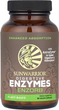 Sunwarrior, Digestive Enzymes, Verdauungsenzyme, Enzorb, 90 vegane Kapseln
