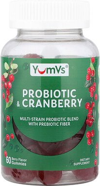 YumVs, Probiotic Cranberry Gummies, probiotische Cranberry-Fruchtgummis, Beere, 60 Fruchtgummis
