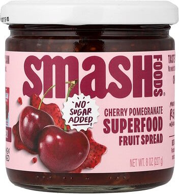 Thumbnail - Smash Foods, Superfood Fruit Spread, Superfood-Fruchtaufstrich, Kirsche-Granatapfel, 227 g (8 oz.)