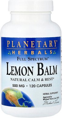 Planetary Herbals, Full Spectrum™ Lemon Balm, Zitronenmelisse, 500 mg, 120 Kapseln