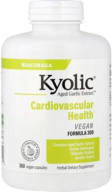 Kyolic, Aged Garlic Extract™, Cardiovascular Health, Herzkreislauf-Gesundheit, vegane Formel 300, 360 vegane Kapseln (30...
