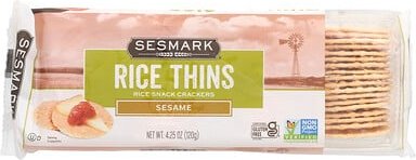 Thumbnail - Sesmark, Rice Thins, Rice Snack Crackers, Reis-Snack-Cracker, Sesam, 120 g (4,25 oz.)