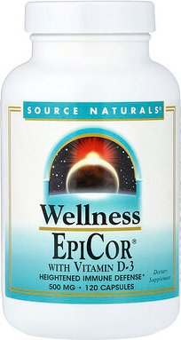 Source Naturals, EpiCor® mit Vitamin D3, 500 mg, 120 Kapseln