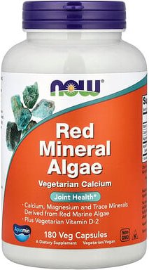 NOW Foods, Red Mineral Algae, rote Mineralalgen, 180 vegetarische Kapseln