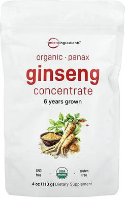 Micro Ingredients, Organic Panax Ginseng Concentrate, Bio-Panax-Ginseng-Konzentrat, 113 g (4 oz.)