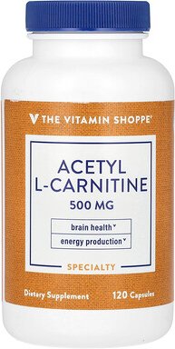 The Vitamin Shoppe, Acetyl-L-Carnitin, Acetyl-L-Carnitin, 500 mg, 120 Kapseln