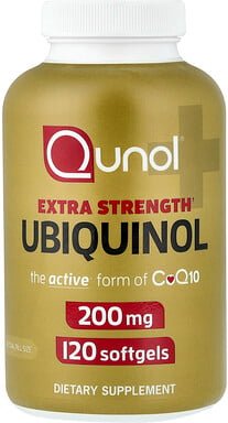 Qunol, Ubiquinol, Ubichinol, 200 mg, 120 Weichkapseln